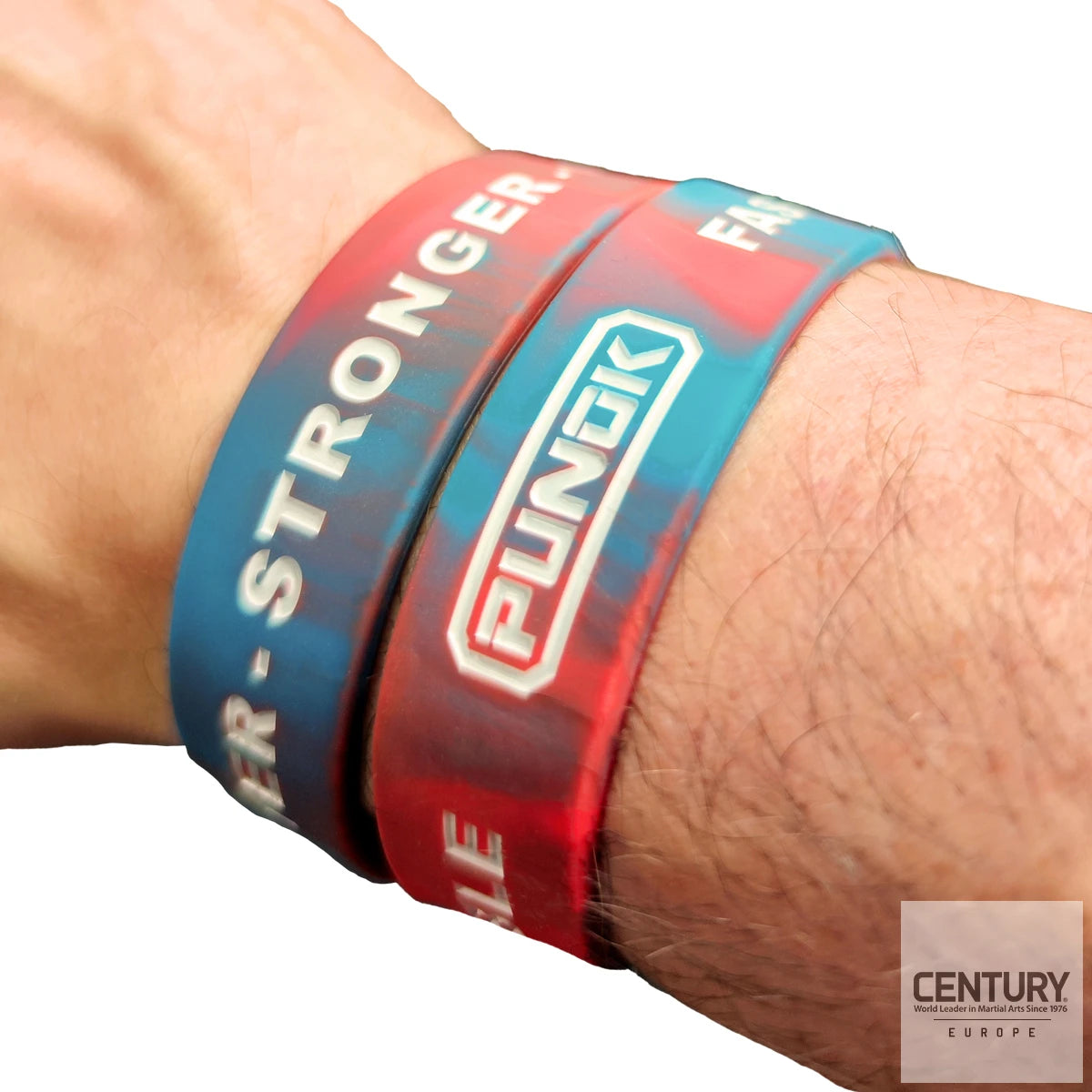 PUNOK Silikon-Armband rot/blau 19mm